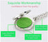 Aromatherapy Essential Oil Diffuser Necklace, Stainless Steel 30MM Locket with Chain and Colored Refill Pads