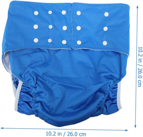 LOORGVEL 2Pcs Reusable Adult Cloth Diapers Adjustable Leakproof Washable Nappies for Men Women Elderly Breathable Soft