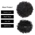 Yinmei Baibian Afro Puff Drawstring Ponytail, Kinky Curly Bun Hair Extensions for Black Women Girls (1B)