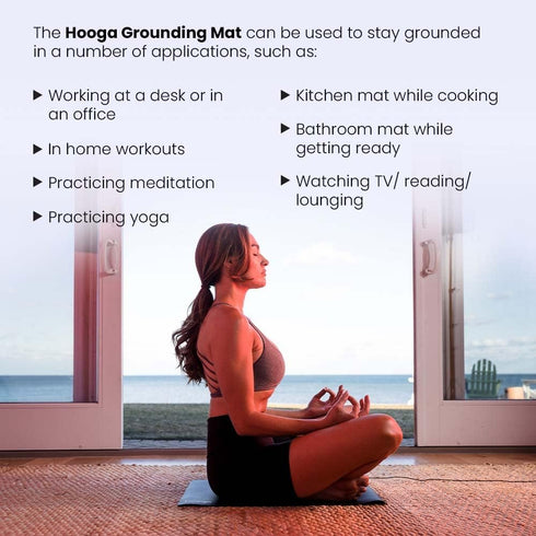 Hooga Grounding Mat for Sleep, Energy, Pain Relief, Indoor Grounding Therapy with 15 Foot Cord