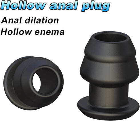 Large Hollow Silicone Butt Plug - Versatile Anal Dilator for Couples