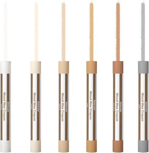 Sticks,6 Boncart Wood Filler Colors Wood Wax Crayons,Easy Repair Scratches, Scuffs, Cracks and Nail Holes on Wood