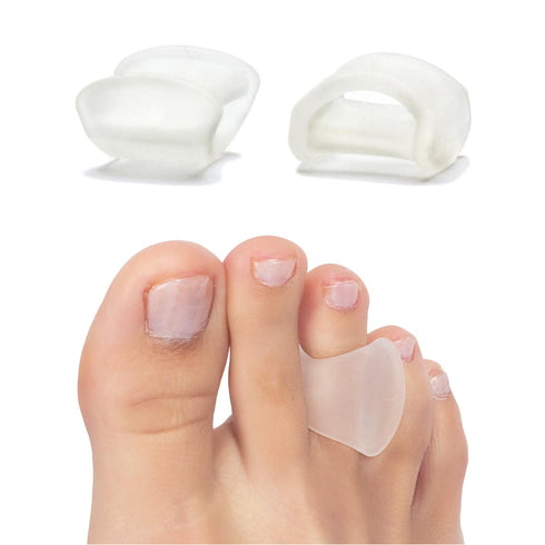 NatraCure Advanced Gel Toe Separator with Toe Loop, Spacer & Corrector for Bent, Crooked, Overlapping Toes - Size: