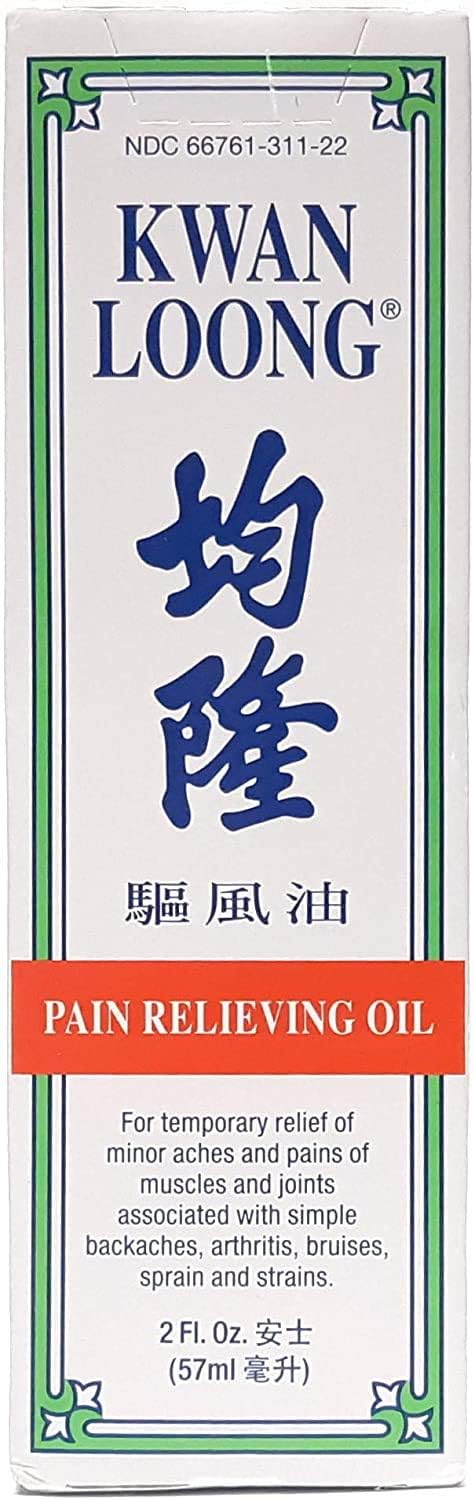 Kwan Loong Medicated Massage Oil for Pain Relief, 2 oz, Menthol Oil for Arthritis, Joint Discomfort, Sore Muscle