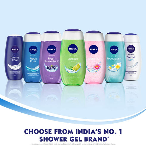 Nivea Bath Shower Water Lily Oil, 250 ML, Moisturizing Skin Cleanser