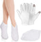 Sibba 2 Pairs Touch Screen Moisturizing Gloves and Socks - Overnight Bedtime Hand Spa Treatment for Eczema