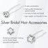 inSowni 128 Pack U-shaped Silver Pearl Flower Rhinestone Crystal Hair Pins + Spiral Twist Hair Clips for Brides, Women,