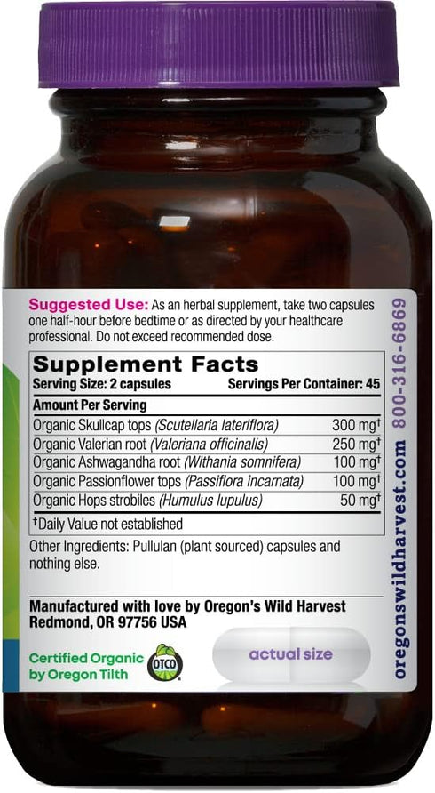 Oregon's Wild Harvest Sleep Better Organic Supplement, 90 Count