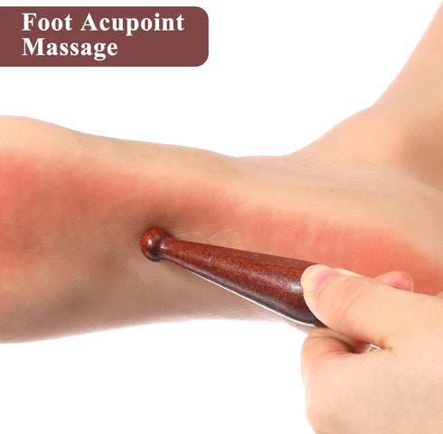 Shimmeroo Acupuncture Massage Tools, Wooden Massage Pen Acupressure Pen Pressure Point Tool for Relaxing Body Hand Foot