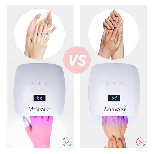 MelodySusie UV Gloves for Gel Nail Lamp, Professional UPF50+ Protection for Manicures