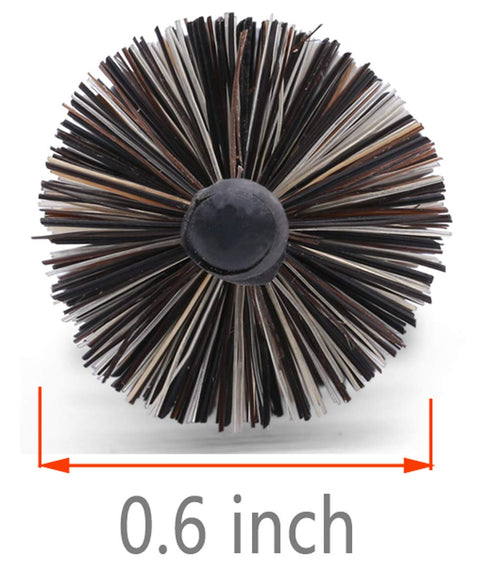 PERFEHAIR Mini Boar Bristle Round Brush, 0.6 Inch Diameter for Short Hair Blow Drying