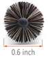 PERFEHAIR Mini Boar Bristle Round Brush, 0.6 Inch Diameter for Short Hair Blow Drying