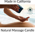 Massage Oil Candle – 6oz with Pour Spout – All Natural Coconut & Soy Blend – Melts to Warm Hydrating Body Oil