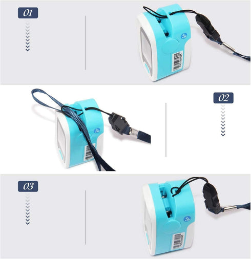 CONTEC LED CMS50M Pulse Oximeter, SpO2 and PR Value Waveform Blood Oxygen Monitor with Neck/Wrist Cord
