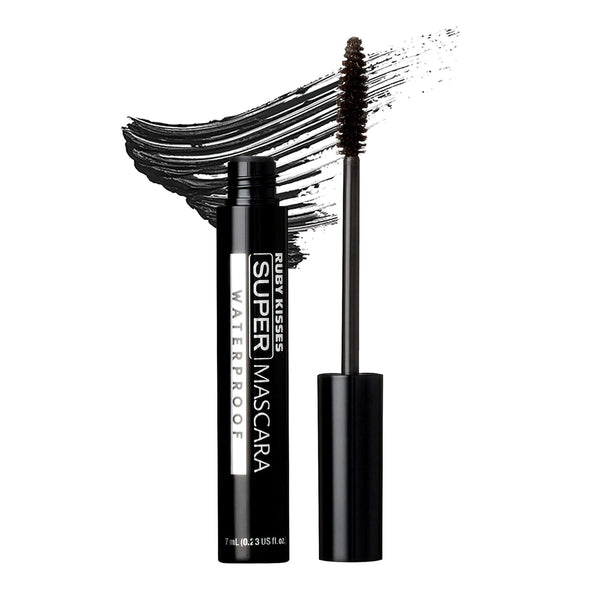 Ruby Kisses Super Mascara, Waterproof Lengthening Defining Curling, Eye Makeup, Black
