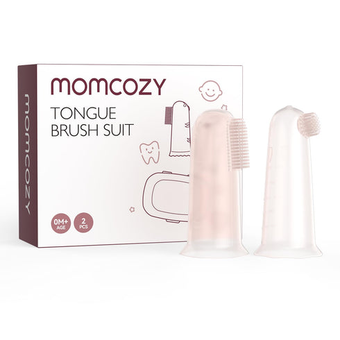 Momcozy Silicone Finger Toothbrush for Baby, Infant Toothbrush for Teething, 2 Pcs