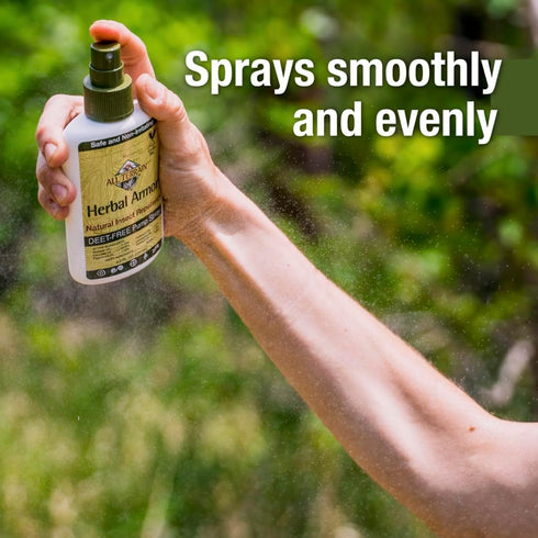 Herbal Armor DEET-Free Pump Spray, 4oz Insect Repellent, Plant-Based, Safe for Family and Pets