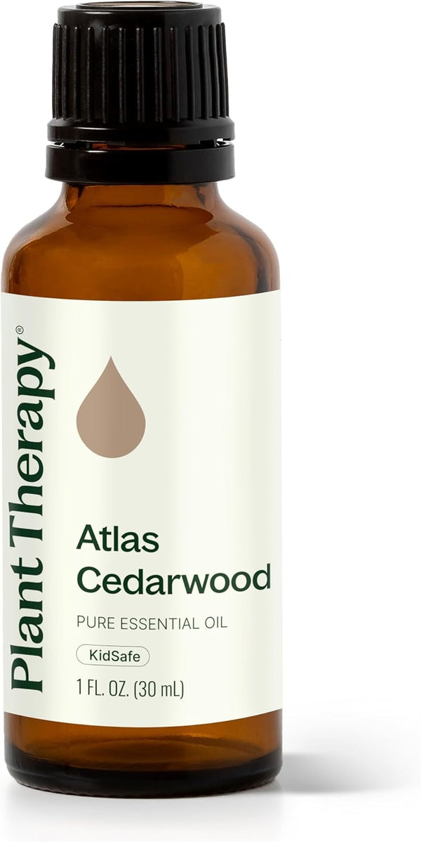 Plant Therapy Atlas Cedarwood Essential Oil, 30 mL (1 oz), 100% Pure, Undiluted, Therapeutic Grade