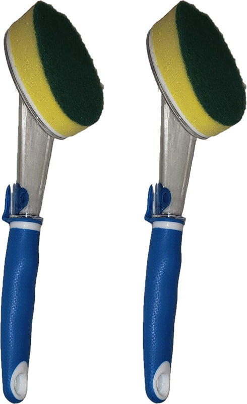 Soap Dispensing Brush Scrubbing Brush - Pack of 2 for Kitchen Bathroom Cleaning Supplies