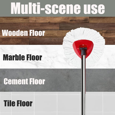 Spin Mop Head, Base, Handle Replacement for O-Ceda EasyWring Microfiber Spin Mop Combo Set