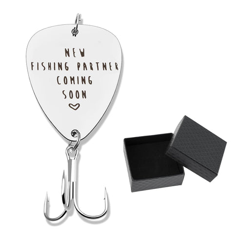 hoeslaw Pregnancy Announcement Gifts, Fishing Hook with Box for Surprise Announcement Present, Special Surprise