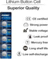 PGSONIC CR2025 3V Lithium Battery, Pack of 15pcs