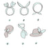 Wire Headbands for Women, Knotted Bows Cute Fashion Plain Twisted Satin Ribbon Hair Scarf Accessories in Solid Colors -
