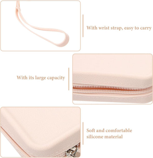 Silicone Period Pouch Wristband for Teen Girls Portable Sanitary Napkin Storage Bag with Zipper Compact Tampon Holder