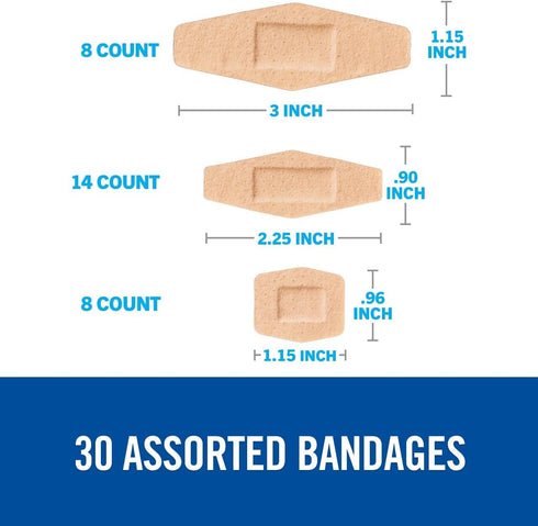 Nexcare Comfort Flexible Fabric Adhesive Bandages, Assorted Sizes, 150 Count (Pack of 5)
