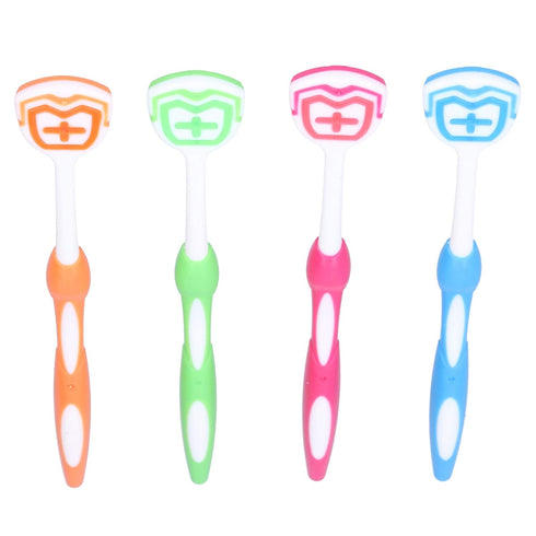 Tongue Scraper - Plastic Tongue Cleaning Brush, Portable Freshen Breath Tool for Oral Care