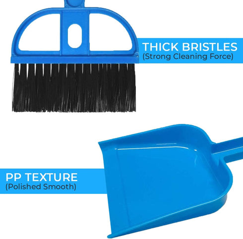 Mini Broom and Dustpan Set - Compact Cleaning Kit for Home, Car, Camping, Small Spaces, Pet Cleanup, Durable Mini Broom