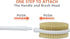 Shower Brush with Soft and Stiff Bristles, 20.5" Extra Long Handle Dual-Sided Back Scrubber Bath Brush
