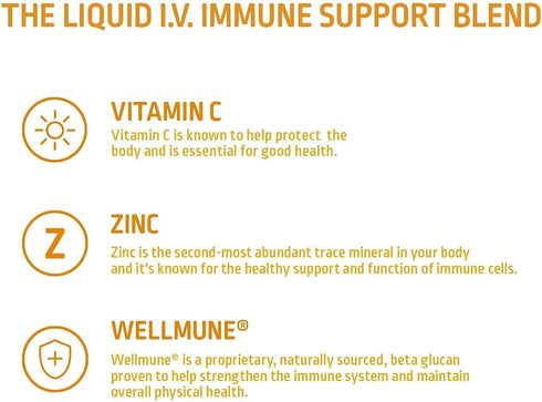 LIQUID IV Immune Hydration Drink Mix, 10 Count, 0.56 OZ