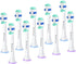 Replacement Heads for Philips Sonicare Toothbrush - 10 Pack Compatible with Snap-on Handles