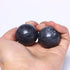 BRABUD 1.4'' Chinese Exercise Baoding Balls - Dark Grey Marble Health Stress Relief with No Chimes BS021