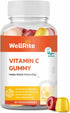 Vitamin C Gummy Vitamins, 60 Count, Orange Flavor, Vegan, Gluten Free, Boosts Immunity & Prevents Iron Deficiency