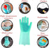 Louis Donn Reusable Silicone Dishwashing Glove, Heat Resistant Kitchen Glove, Silicone Massaging Dishwashing Gloves