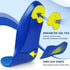 Kids Arch Support Shoe Inserts - Children Orthotics with PU Foam Cushioning for Flat Feet, Plantar Fasciitis Relief