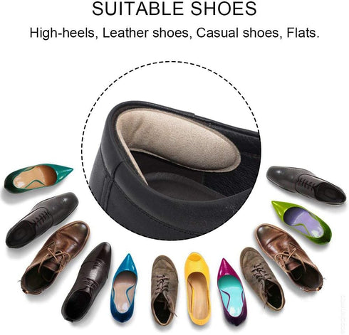 Dr. Foot's Heel Grips Liner Insert for Loose Shoes - Non-Slip Shoe Inserts Preventing Heel Slipping and Rubbing (Beige)