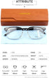 Progressive Multifocus Reading Glasses for Women and Men, Blue Light Blocking, Grey, 2.5X