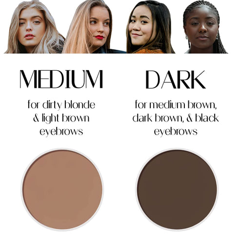 Organic Tinted Eyebrow Pomade, Shape Define Fill, 100% Natural, Made in USA, Dark