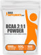 BulkSupplements.com BCAA 2:1:1 Powder, Unflavored & Gluten Free, 500g (1.1 lbs)