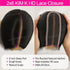 Straight HD Transparent Lace Closure 2x6 Human Hair Middle Part Closure 10inch Kim K