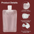 YASUOA 12 Pieces Travel Size Refillable Pouch - TSA Approved Squeeze Empty Stand Up Pouches for Toiletries, Leak Proof