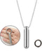 Extended Small Pill Case Necklace, Titanium Mini Pill Container with Chain, Waterproof Holder for Emergency Aspirin