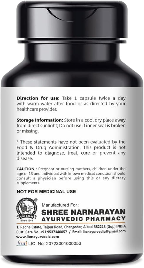 Lion Wellness Immune 60 Shatavari Capsules - Women's Wellness Support, Hormone Balance, Support, Quality Assured