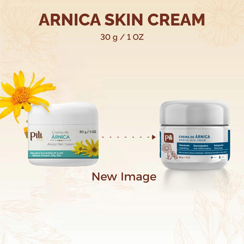 Pili Arnica Cream Hydrating Moisturizer for Face & Body, 1 oz - Soothes Dry, Bruised & Irritated Skin