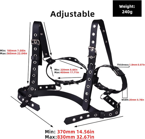 Set BDSM Breast Sex Bondage Restraints Punk Gothic, Body Harness for Women Sex Bondage Gear & Accessories, S&M Leather