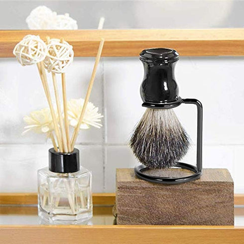 Shave Brush Stand Stainless Steel for Badger Shaving Brushes, Holder Height 2.8inch/7cm, Space Saver