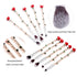 Rose Eye Makeup Brush Set - 5pcs Wand Brushes with Soft Synthetic Fiber for Eyebrow, Eyeshadow, Foundation, Rose Gold